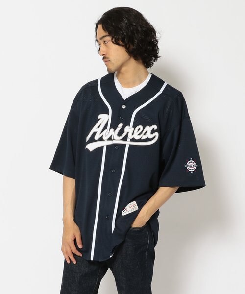 AVIREX ベースボールシャツ メッシュ ベースボール シャツ／MESH BASEBALL SHIRT