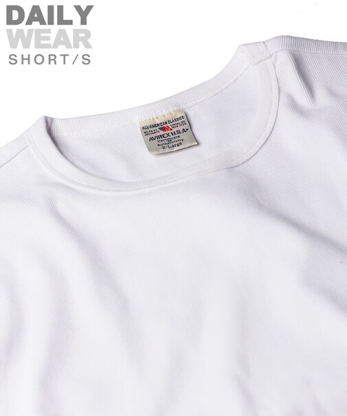 《DAILY/デイリー》RIB S/S CREW NECK T-SHIRT/リブ 半袖 クルーネック Tシャツ デイリーウェア