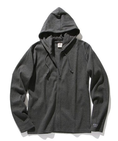 《DAILY／デイリー》RIB ZIP PARKA／デイリー 長袖 リブ ジップパーカー／AVIREX／アヴィレックス