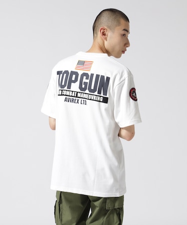 トップガン パッチ&プリントTシャツ／TOP GUN PATCH&PRINT T-SHIRT