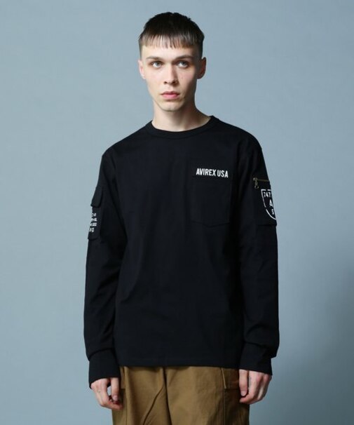 ファティーグ クルーネック 長袖 Tシャツ/LONG SLEEVE FATIGUE CREW NECK T-SHIRT