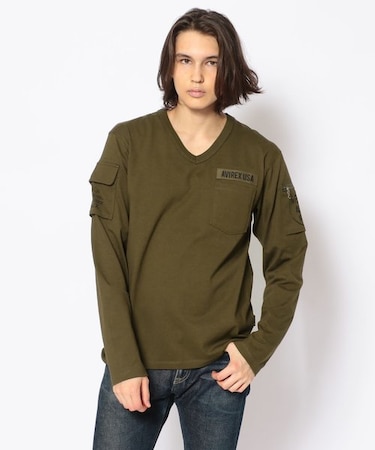 ファティーグ  Vネック Tシャツ ／FATIGUE V-NECK T-SHIRT