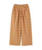 ウールチェック ワイドパンツ／WOOL CHECK WIDE PANT