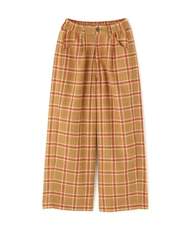 ウールチェック ワイドパンツ／WOOL CHECK WIDE PANT