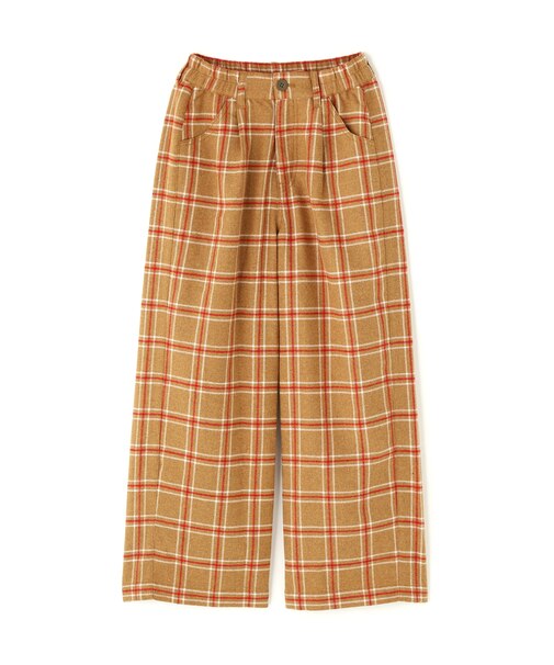 ウールチェック ワイドパンツ／WOOL CHECK WIDE PANT