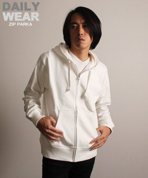 《DAILY／デイリー》ZIP PARKA／無地 ジップパーカー  デイリーウェア
