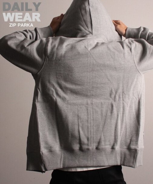 《DAILY／デイリー》ZIP PARKA／無地 ジップパーカー  デイリーウェア