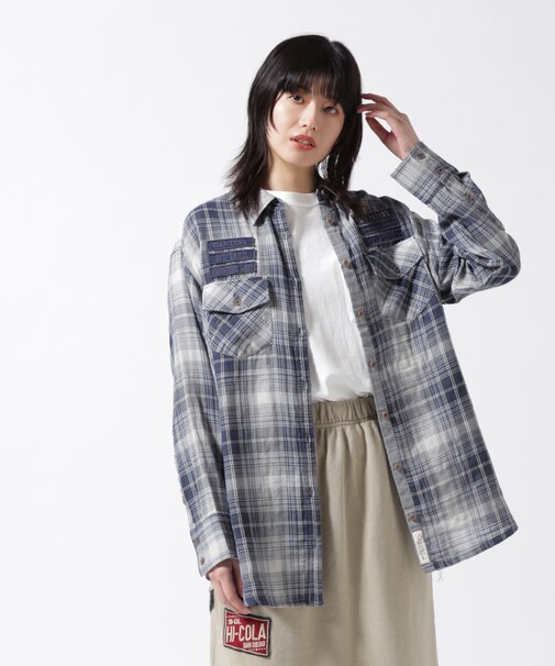 《REBUILD COLLECTION》INDIGO CHECK SHIRT／ インディゴチェックシャツ