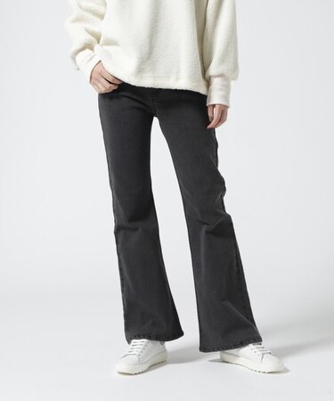STRETCH DENIM SEMIFLARE PANTS／ ストレッチデニムセミフレアパンツ