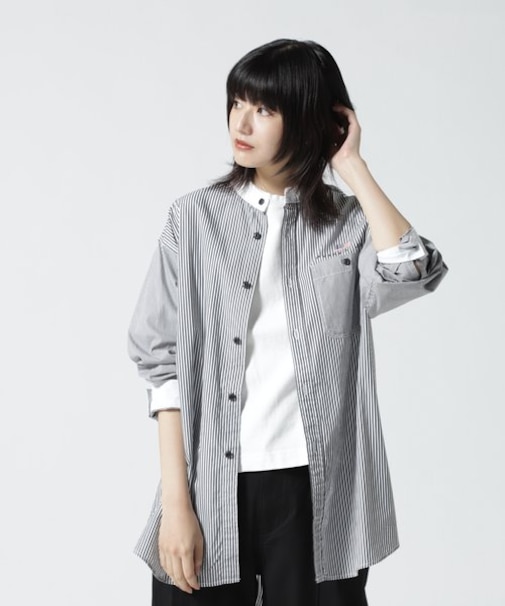 CREZY PATTERN STRIPE SHIRT／ クレイジーパターンストライプシャツ