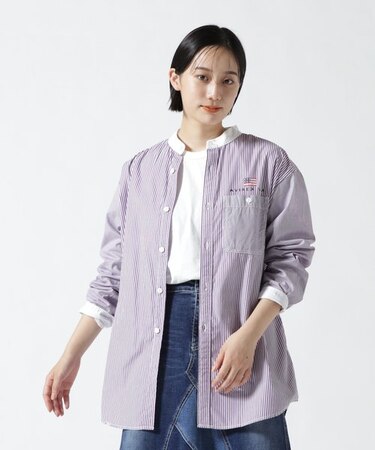 CREZY PATTERN STRIPE SHIRT／ クレイジーパターンストライプシャツ