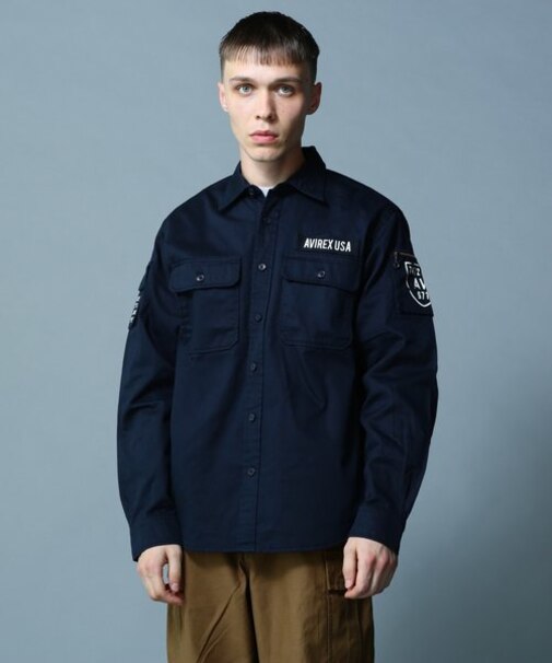 BASIC FATIGUE KHAKI L／S SHIRT／長袖 ファティーグ カーキ シャツ