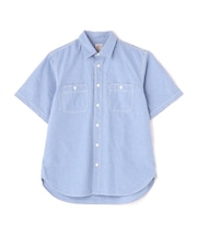 《DAILY／デイリー》BASIC CHAMBRAY S／S SHIRT ／ 半袖シャンブレーシャツ／AVIREX／アヴィレック
