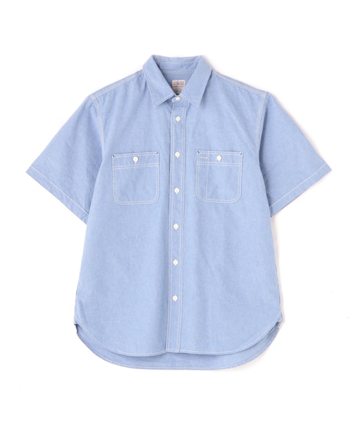 《DAILY／デイリー》BASIC CHAMBRAY S／S SHIRT ／ 半袖シャンブレーシャツ／AVIREX／アヴィレック