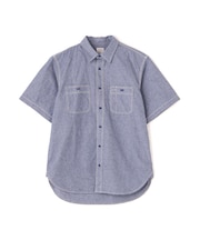 《DAILY／デイリー》BASIC CHAMBRAY S／S SHIRT ／ 半袖シャンブレーシャツ／AVIREX／アヴィレック