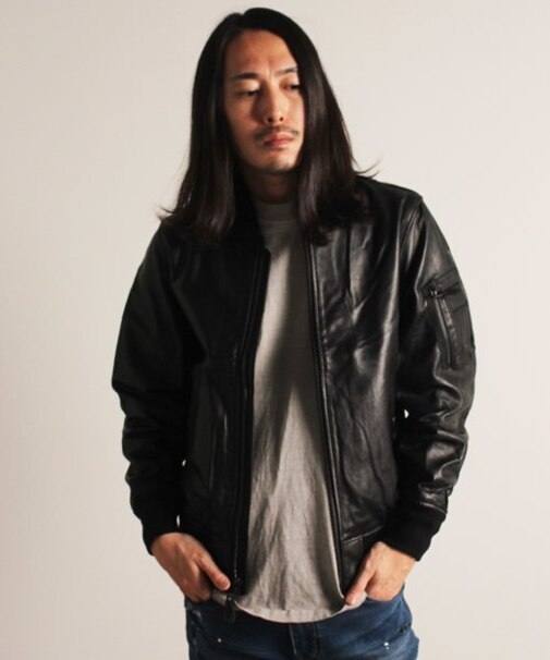 《WEB＆DEPOT限定》LEATHER TYPE MA-1 LINING PIN UP ／ レザー ピンナップ