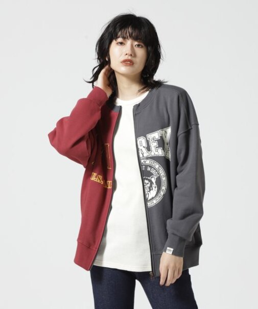 HARF GRAPHIC ZIP CARDIGAN／ ハーフグラフィックシップカーディガン