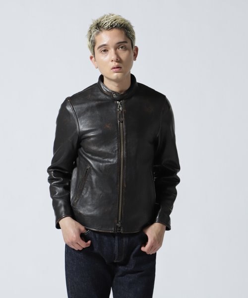 AVIREX シングルライダース エイジドレザー 直営店限定》エイジド レザー シングル ライダース ／ AGED LEATHER