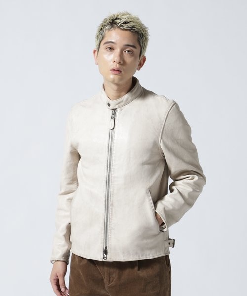 直営店限定》エイジド レザー シングル ライダース ／ AGED LEATHER