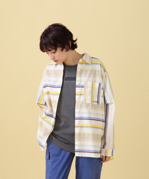 YARN-DYED MULTI BORDER SHIRT/ ヤーンダイ マルチボーダーシャツ