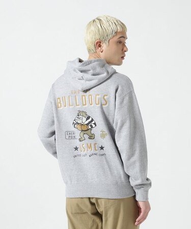 《直営店限定》BULLDOG PULL OVER PARKA ／ ブルドッグ プルオーバー パーカー