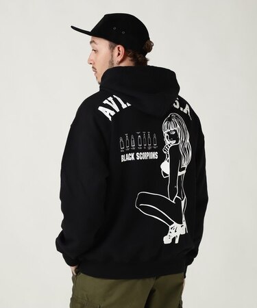 《WEB&DEPOT限定》BLACK SCORPION SWEAT PULL OVER PARKA／ ブラックスコーピオン パーカー