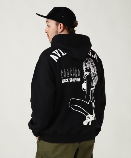 《WEB&DEPOT限定》BLACK SCORPION SWEAT PULL OVER PARKA／ ブラックスコーピオン パーカー