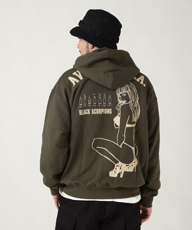 《WEB&DEPOT限定》BLACK SCORPION SWEAT PULL OVER PARKA／ ブラックスコーピオン パーカー