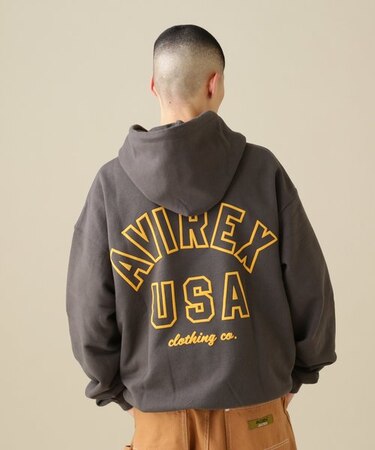 《WEB&DEPOT限定》AVIREX SWEAT PULL OVER PARKA ／ アヴィレックス スウェット プルオーバー パーカー