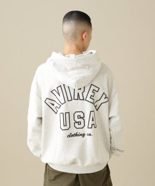 《WEB&DEPOT限定》AVIREX SWEAT PULL OVER PARKA ／ アヴィレックス スウェット プルオーバー パーカー