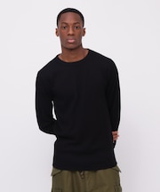 《DAILY／デイリー》THERMAL L／S CREW NECK T-SHIRT／サーマル 長袖 クルーネック Tシャツ