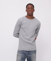 《DAILY／デイリー》THERMAL L／S CREW NECK T-SHIRT／サーマル 長袖 クルーネック Tシャツ