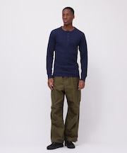 《DAILY／デイリー》THERMAL L／S HENLEY NECK T-SHIRT／サーマル 長袖 ヘンリーネック Tシャツ