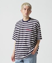 《WEB&DEPOT限定》BORDER LOGO SHORT SLEEVE T-SHIRT / ボーダー ロゴ 半袖 Tシャツ