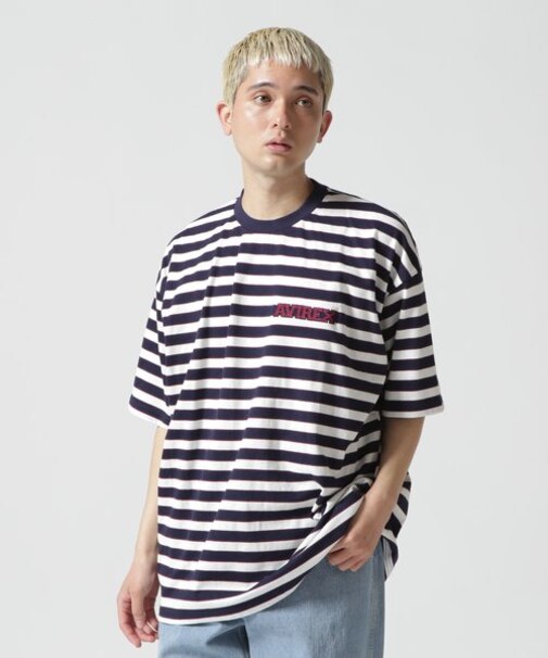 《WEB&DEPOT限定》BORDER LOGO SHORT SLEEVE T-SHIRT ／ ボーダー ロゴ 半袖 Tシャツ