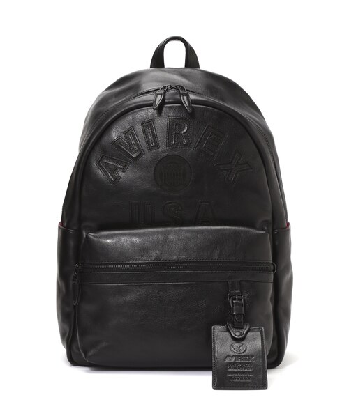 新品タグ付 AVIREX VARSITY オールレザー リュック デイパック VARSITY LEATHER DAYPACK／ バーシティレザーデイパック ／AVX5628