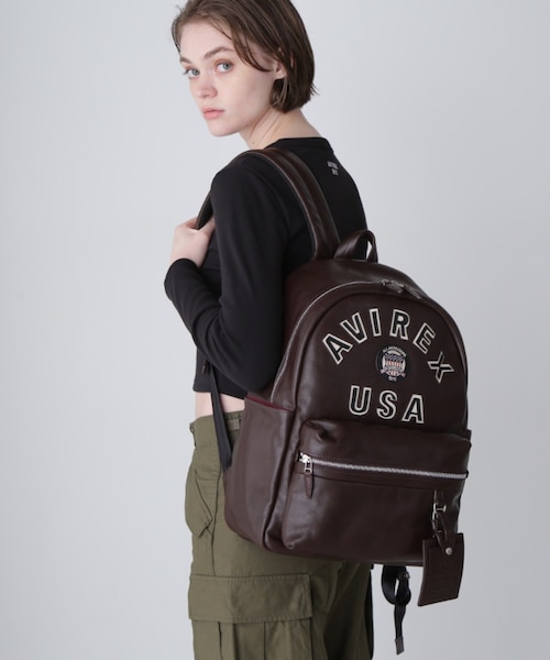 VARSITY LEATHER DAYPACK／ バーシティレザーデイパック ／AVX5628