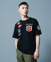 《WEB＆DEPOT限定》トップガン ワッペン Tシャツ／ TOP GUN WAPPEN S／S CREW NECK T-SHIRT