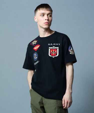 《WEB＆DEPOT限定》トップガン ワッペン Tシャツ／ TOP GUN WAPPEN S／S CREW NECK T-SHIRT