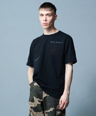《WEB＆DEPOT限定》トップガン ワッペン Tシャツ／ TOP GUN WAPPEN S／S CREW NECK T-SHIRT