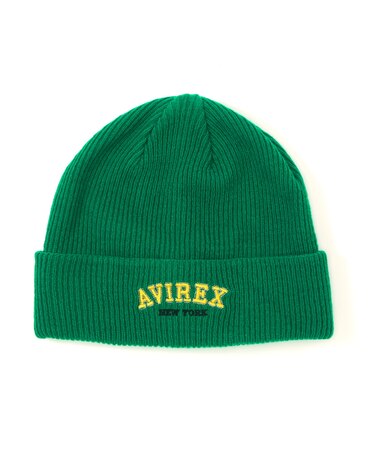 LOGO WATCH CAP ／ ロゴ ワッチ キャップ ／ ビーニー ／ AVIREX ／ アヴィレックス