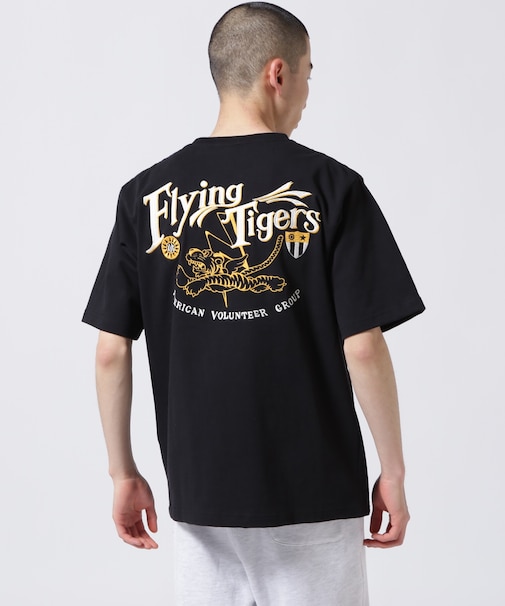 《WEB&DEPOT限定》フライング タイガース 半袖 刺繍 Tシャツ/EMB FLYING TIGERS S/S T-SHIRT