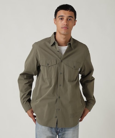 BASIC ARMY POPLIN L／S SHIRT ／ ベーシック アーミー ポプリン 長袖