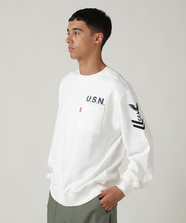 NAVAL CREWNECK SWEAT ／ ネイバル クルーネック スウェット ／ AVIREX ／ アヴィレックス