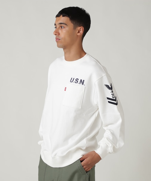 NAVAL CREWNECK SWEAT ／ ネイバル クルーネック スウェット ／ AVIREX ／ アヴィレックス
