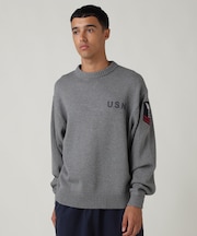 NAVAL CREWNECK KNIT ／ ネイバル クルーネック ニット ／ AVIREX ／ アヴィレックス