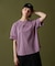 FADE WASH CUFFS OPEN EMBROIDERY T-SHIRT／フェイドウォッシュ カフスオープン刺繍Tシャツ