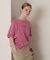 FADE WASH CUFFS OPEN EMBROIDERY T-SHIRT／フェイドウォッシュ カフスオープン刺繍Tシャツ