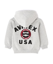 《KIDS ／ キッズ》VARSITY LOGO SWEAT PARKA ／ ヴァーシティ ロゴ スウェット パーカー ／ AVIREX ／