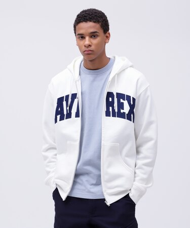 《DAILY／デイリー》ZIP UP SWEAT PARKA LOGO ／ ジップアップ スウェット パーカー ロゴ ／ AVIREX ／